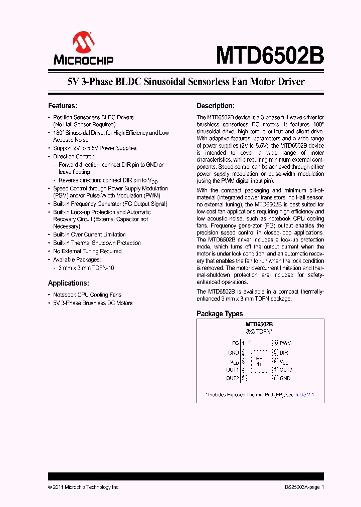 MTD6502B_5055670.PDF Datasheet