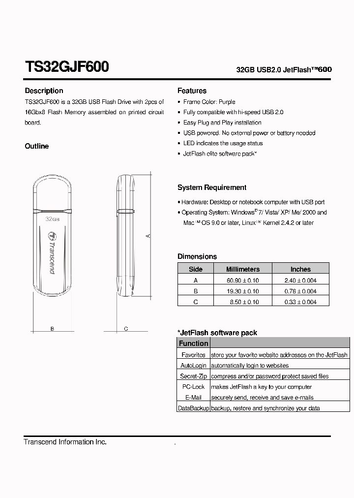 TS32GJF600_5055723.PDF Datasheet