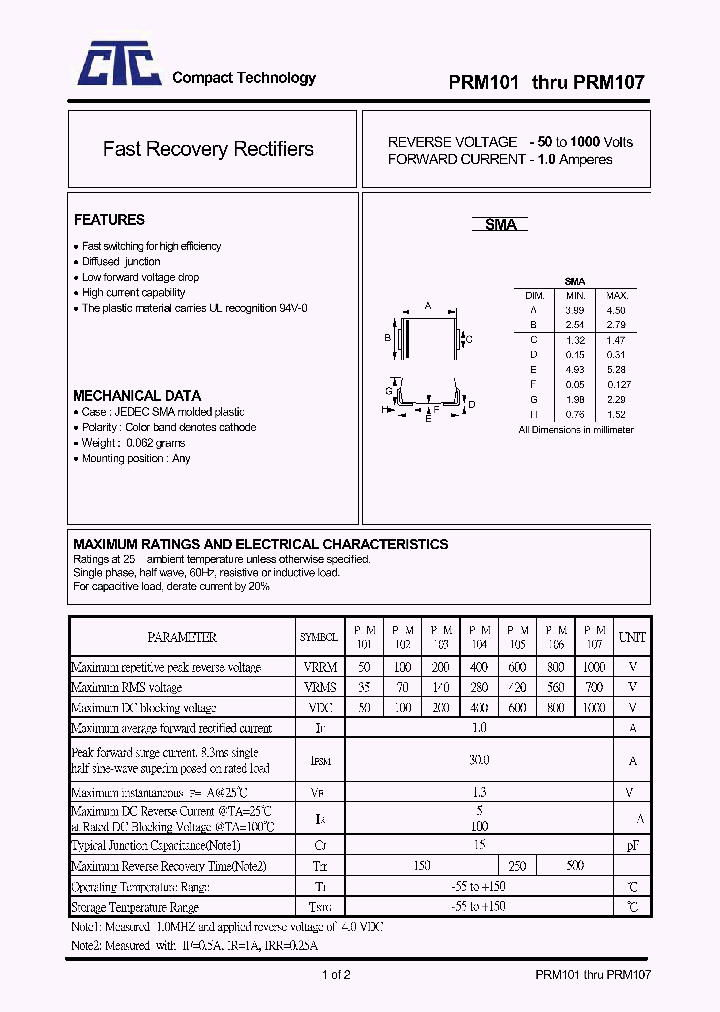 PRM101_5063490.PDF Datasheet