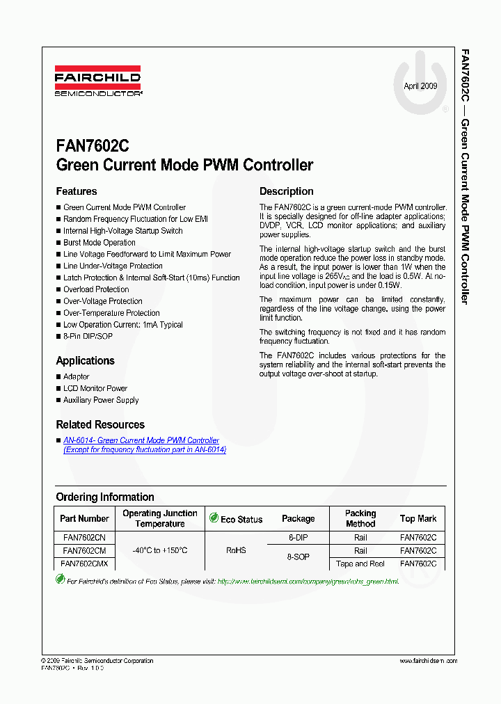 FAN7602C_5064364.PDF Datasheet