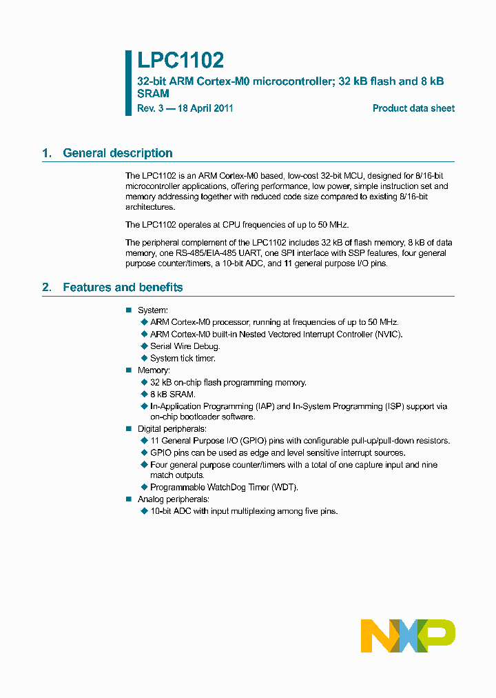 LPC1102UK_5065361.PDF Datasheet