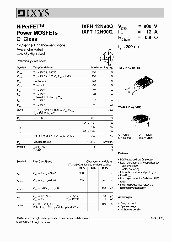 IXFT12N90Q_5067577.PDF Datasheet