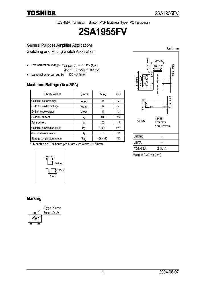 2SA1955FV_5067614.PDF Datasheet