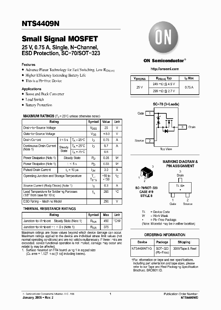 NTS4409NT1G_5068294.PDF Datasheet