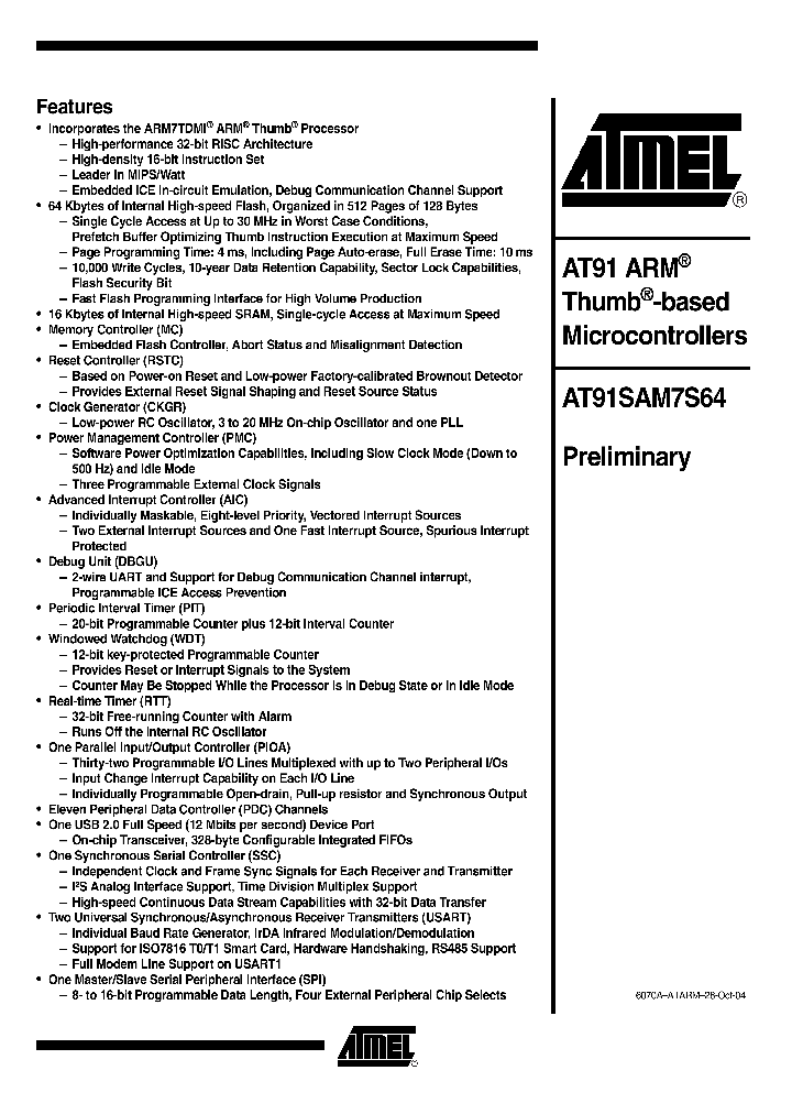 AT91SAMS64-AI_3037.PDF Datasheet