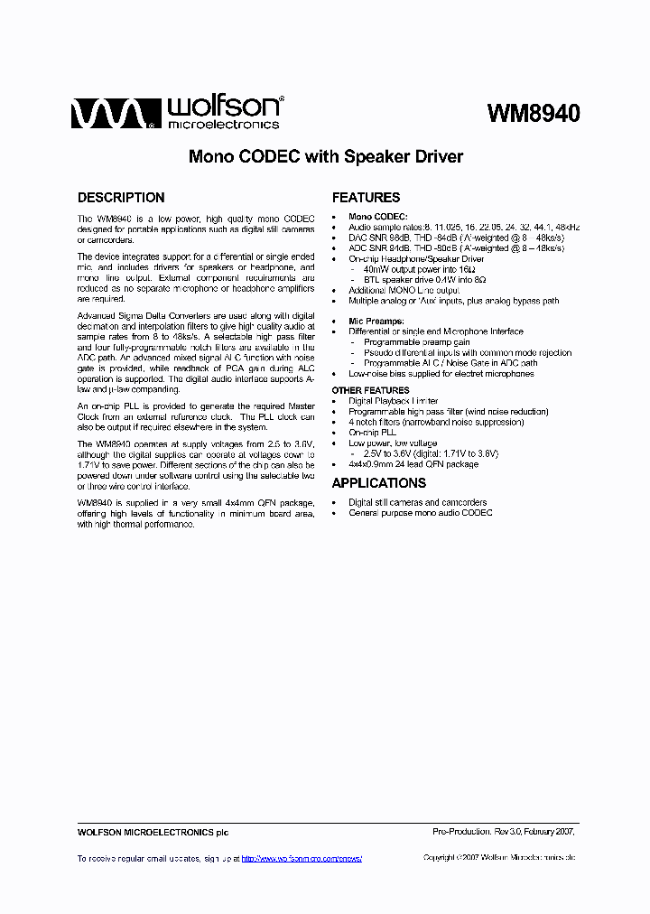 WM8940GEFLRV_3268.PDF Datasheet