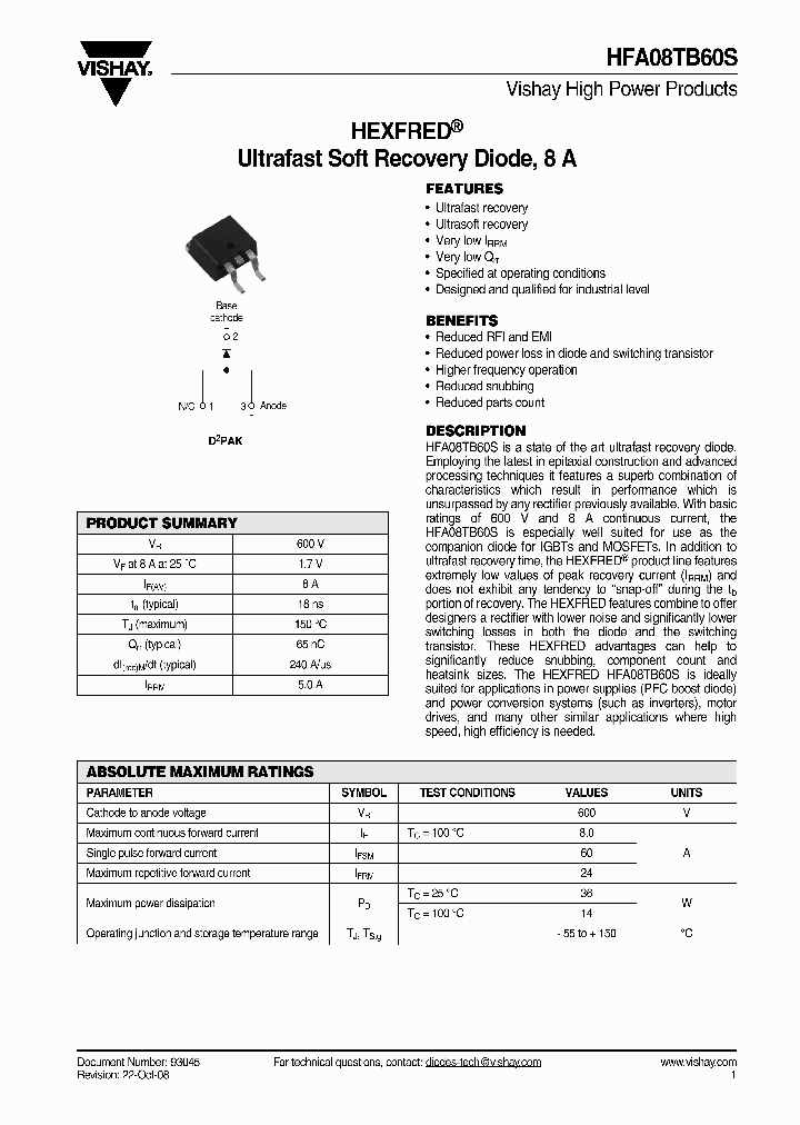 HFA08TB60S_6301.PDF Datasheet
