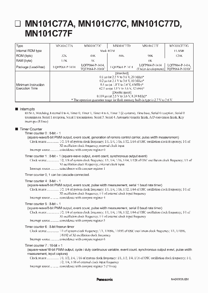 MN101CF77G_34632.PDF Datasheet