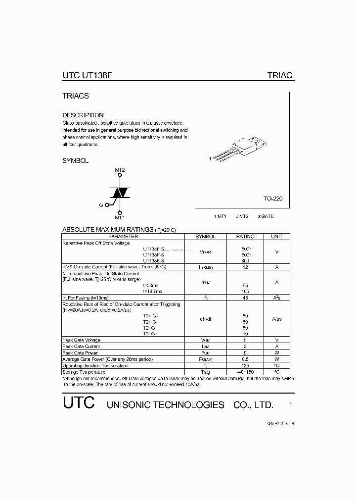 UT138E_37868.PDF Datasheet