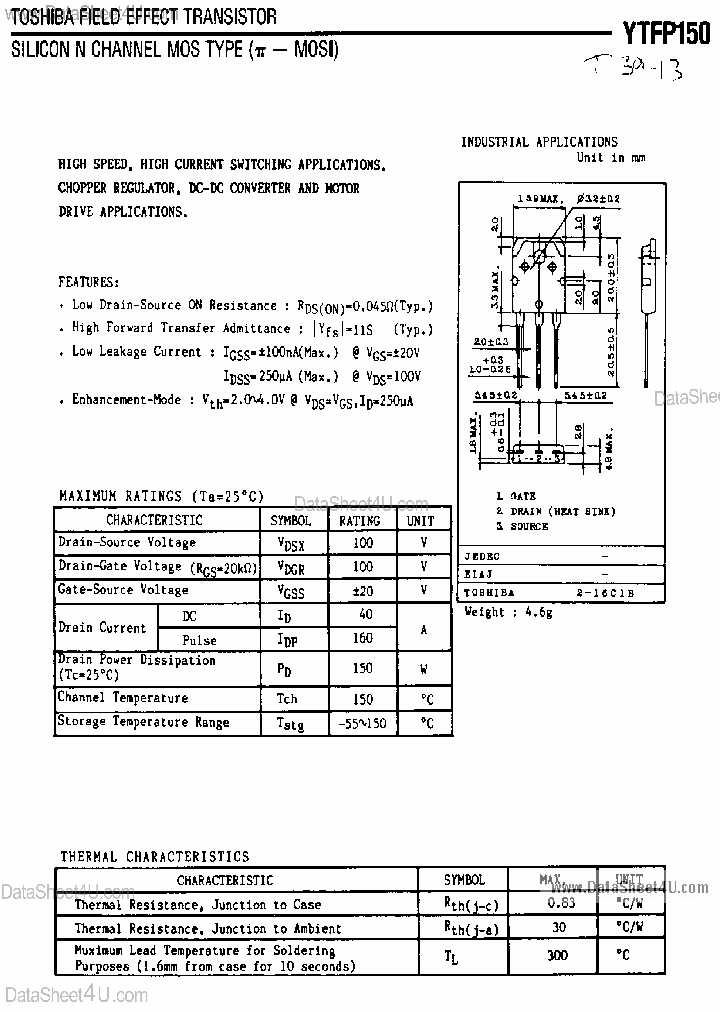 YTFP150_38168.PDF Datasheet