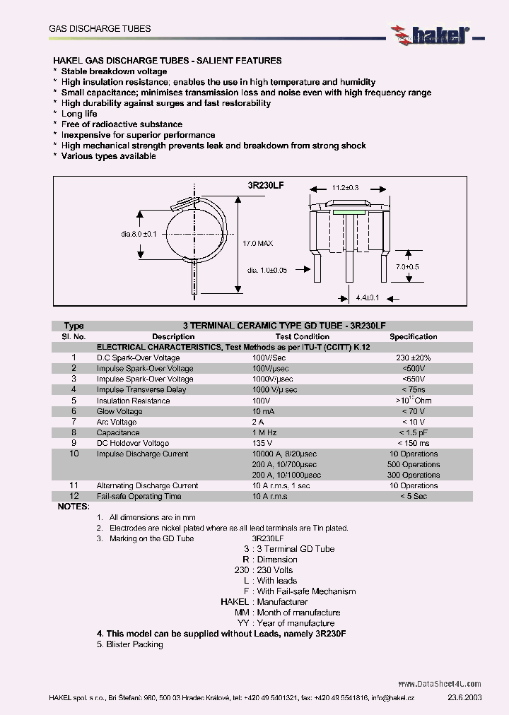 3R230LF_38986.PDF Datasheet