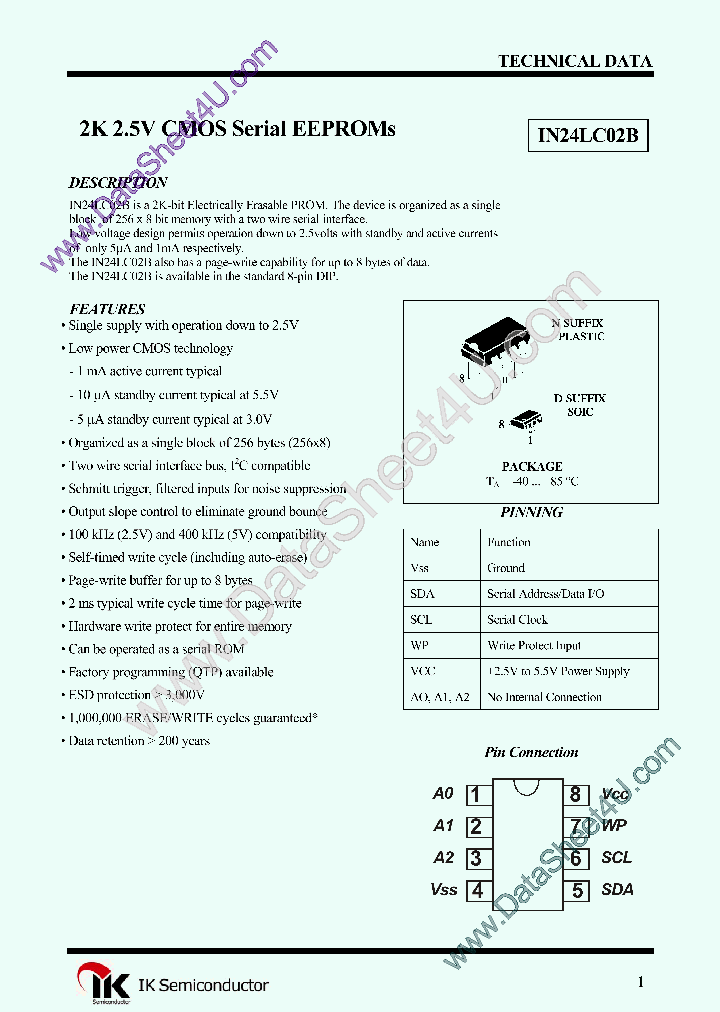 IN24LC02B_39638.PDF Datasheet