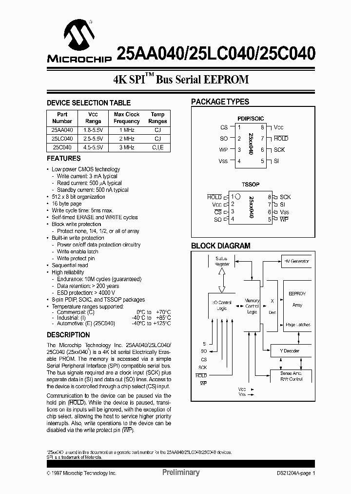 25LC040_39795.PDF Datasheet