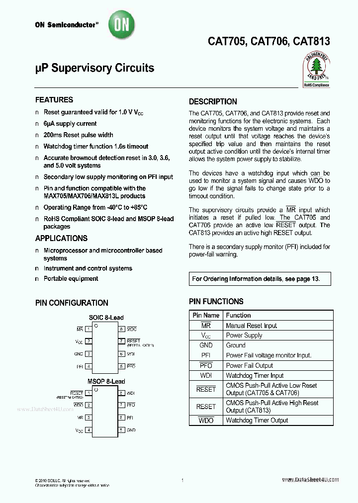 CAT705_39925.PDF Datasheet