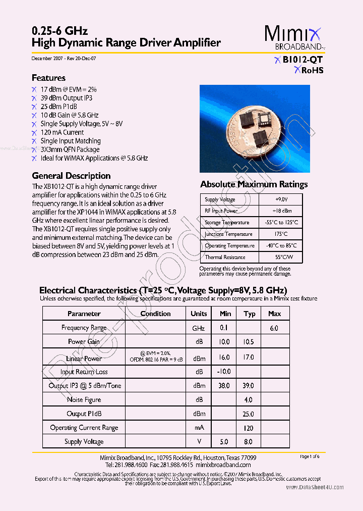 XB1012-QT_40160.PDF Datasheet