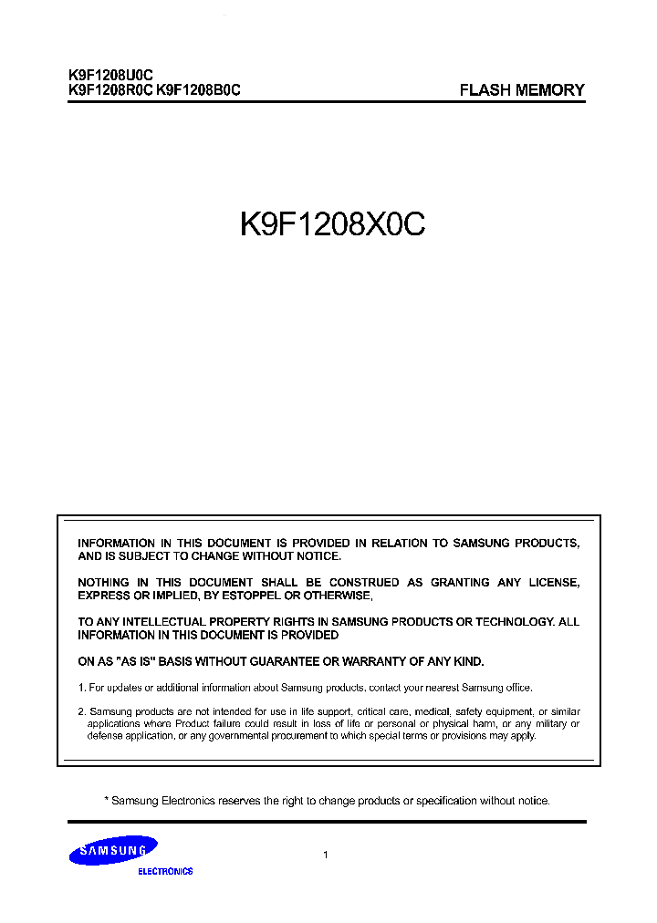 K9F1208B0C_41146.PDF Datasheet