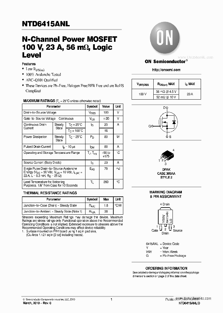 NTD6415ANL_41219.PDF Datasheet