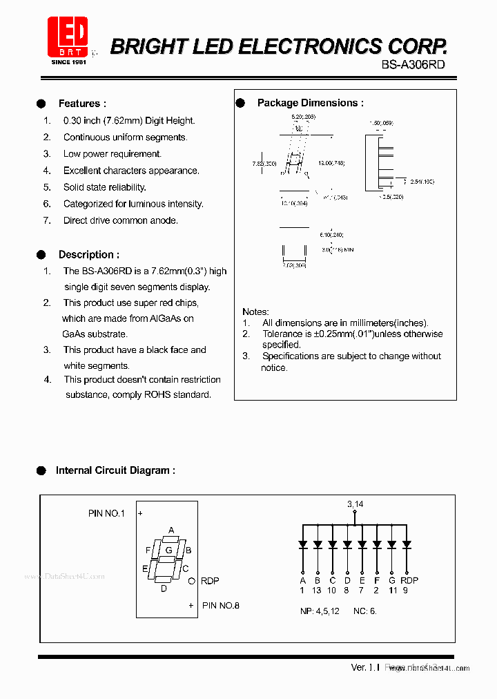 BS-A306RD_41399.PDF Datasheet