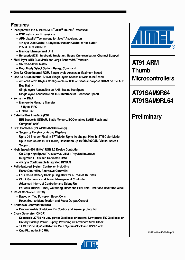 AT91SAM9R641_64492.PDF Datasheet