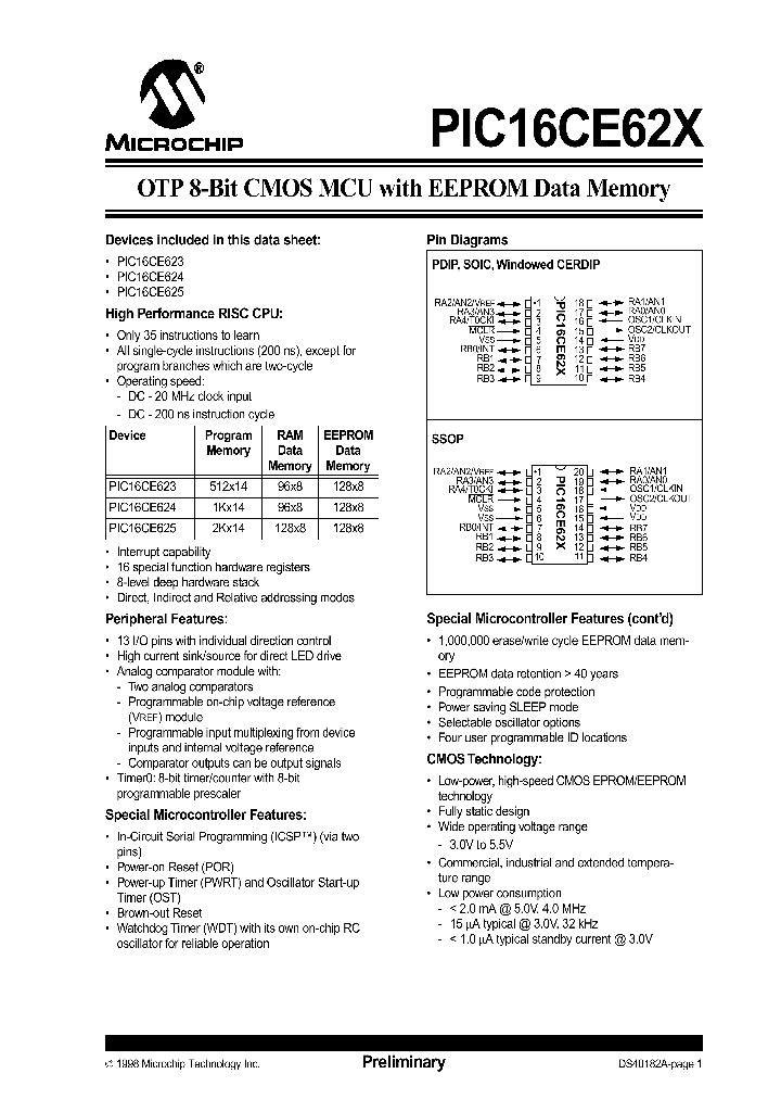 PIC16CE623-04P_67178.PDF Datasheet