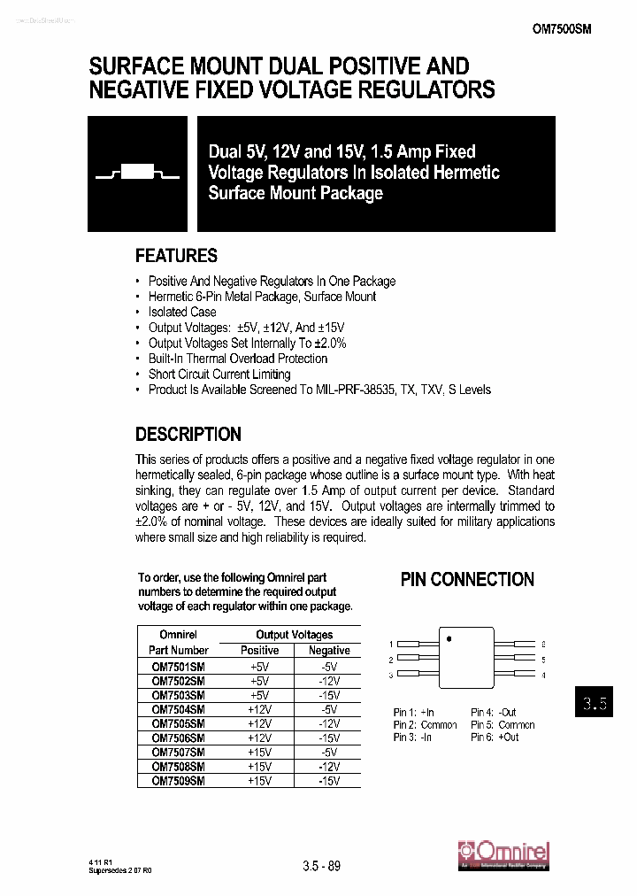 OM7500SM_42168.PDF Datasheet