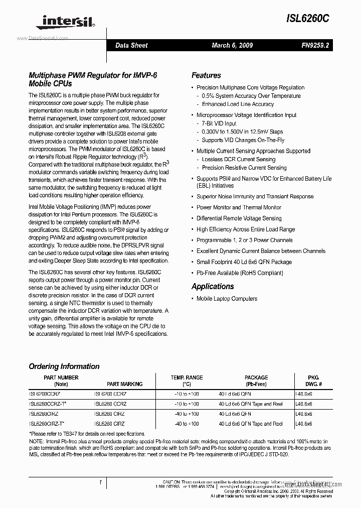 ISL6260C_42230.PDF Datasheet