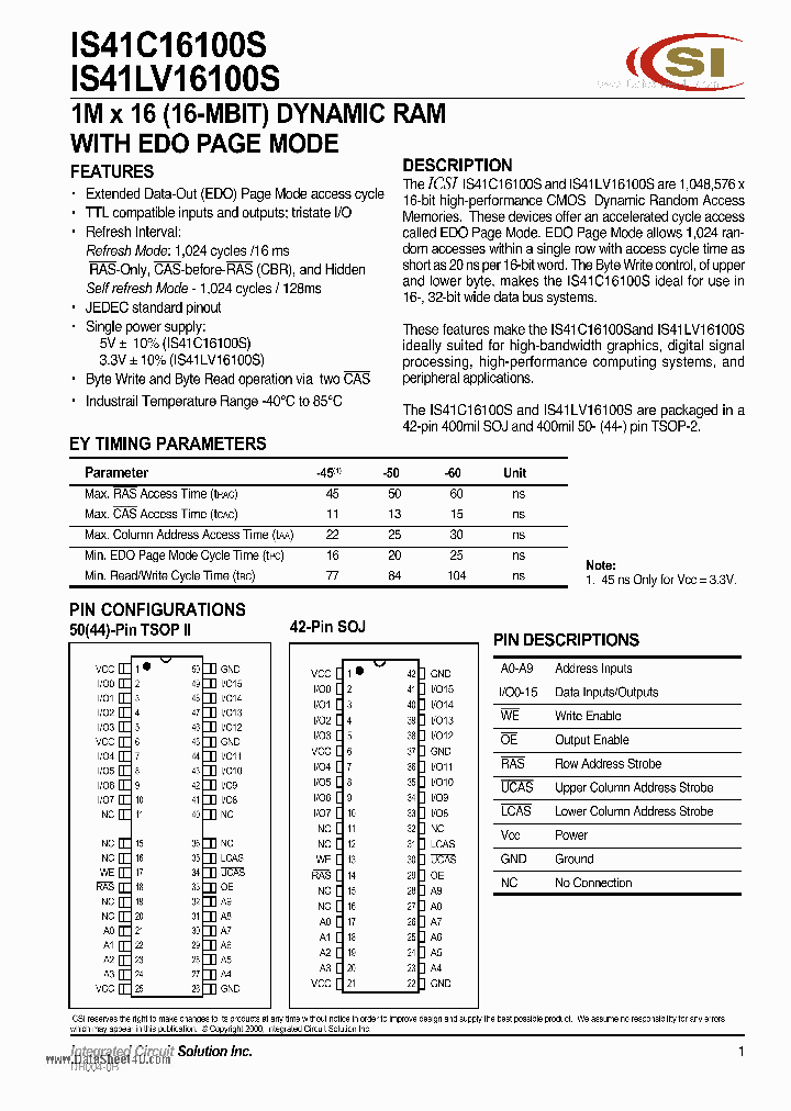 IS41C16100S_68874.PDF Datasheet