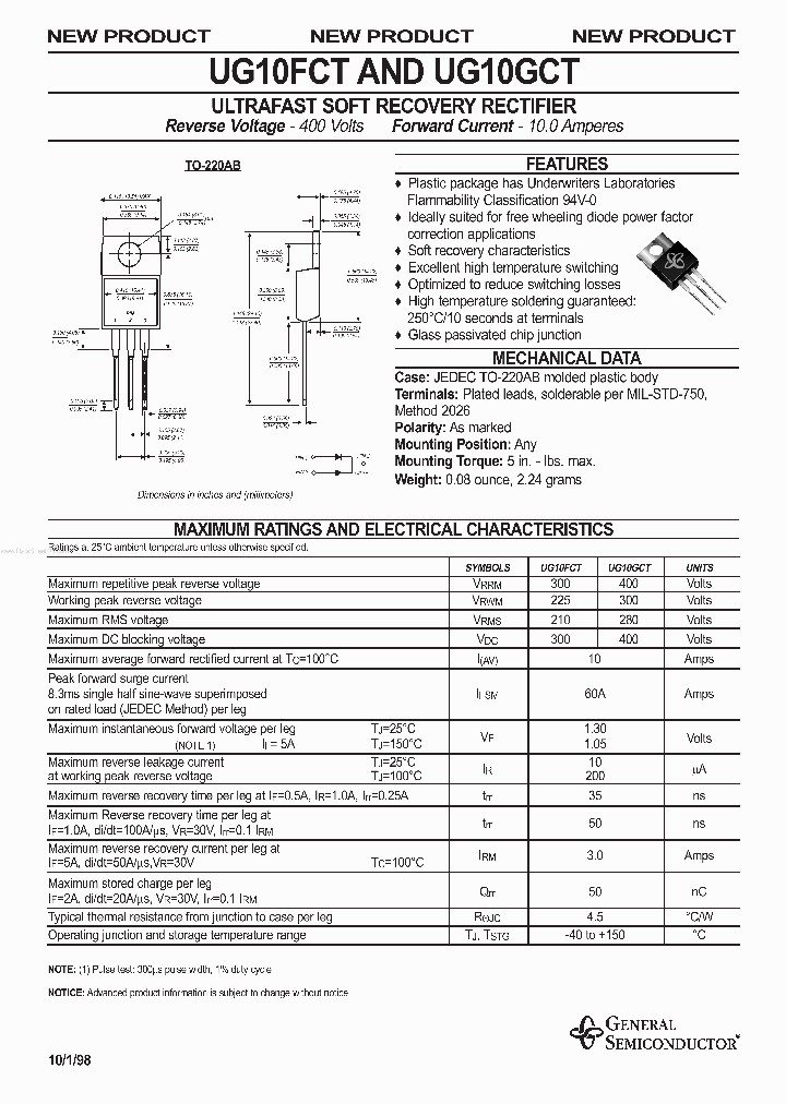 UG10FCT_68581.PDF Datasheet