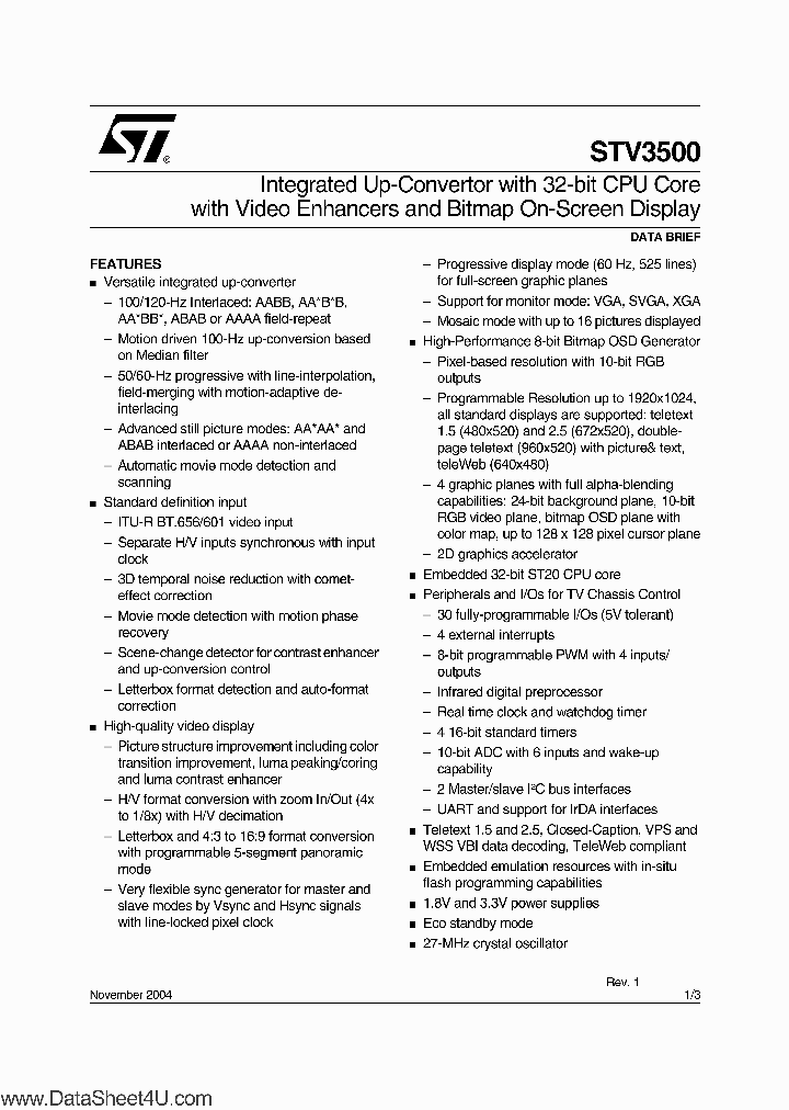 STV3500_71142.PDF Datasheet