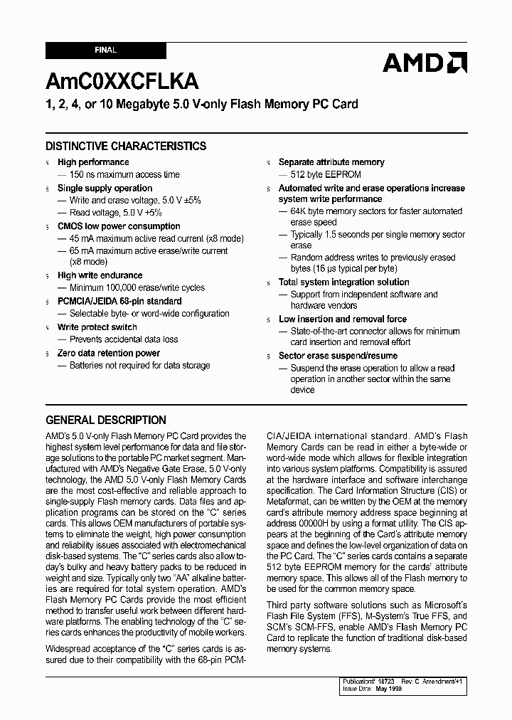 AMC001CFLKA_71242.PDF Datasheet