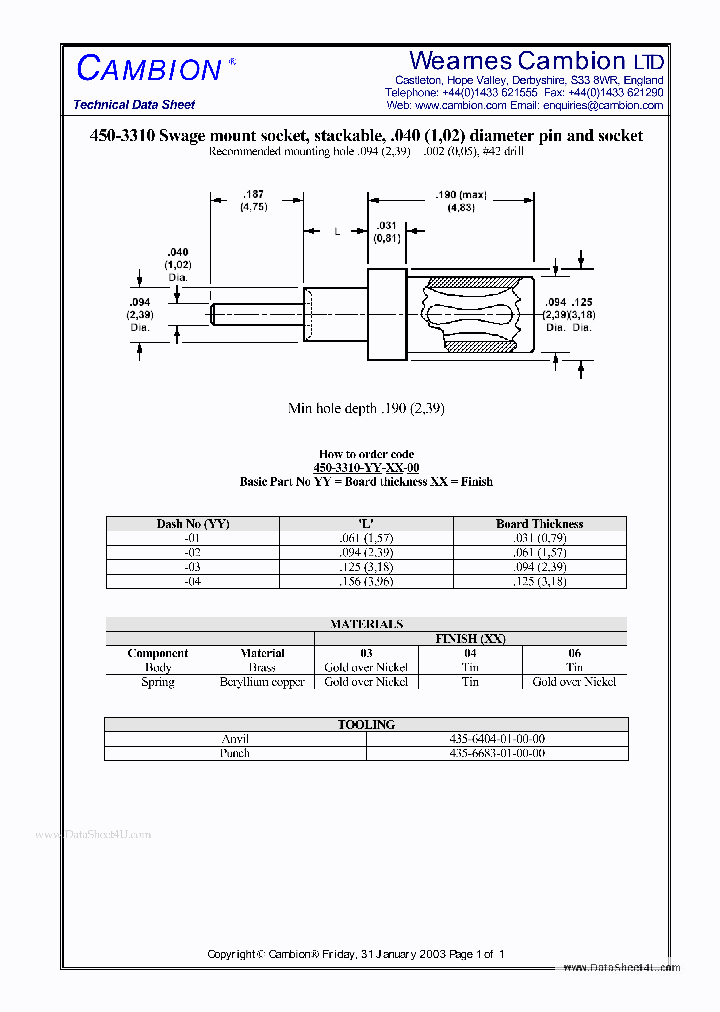 450-3310_71943.PDF Datasheet