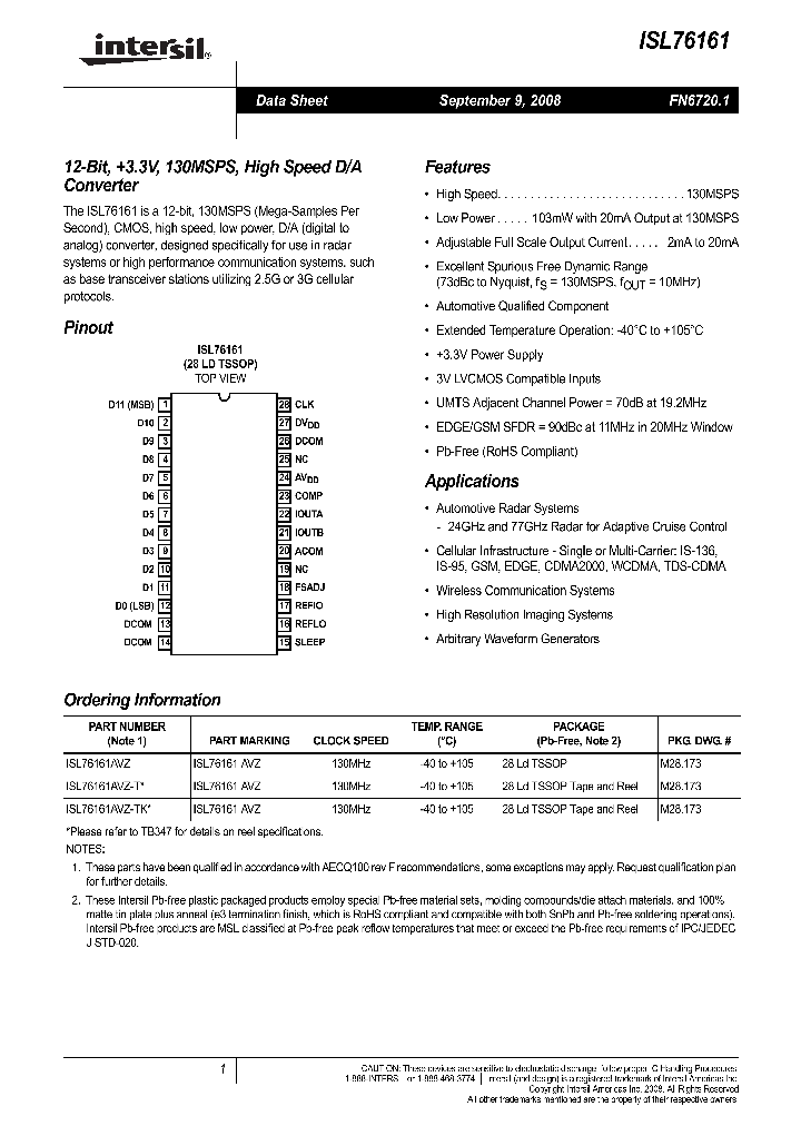 ISL76161_72542.PDF Datasheet