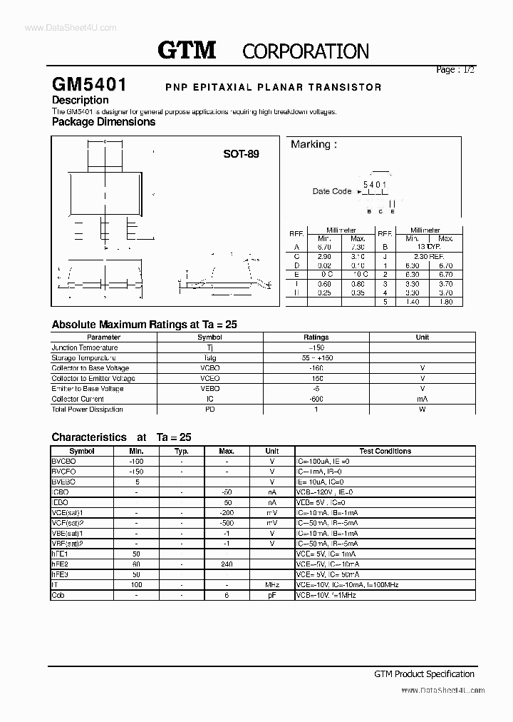 GM5401_43743.PDF Datasheet