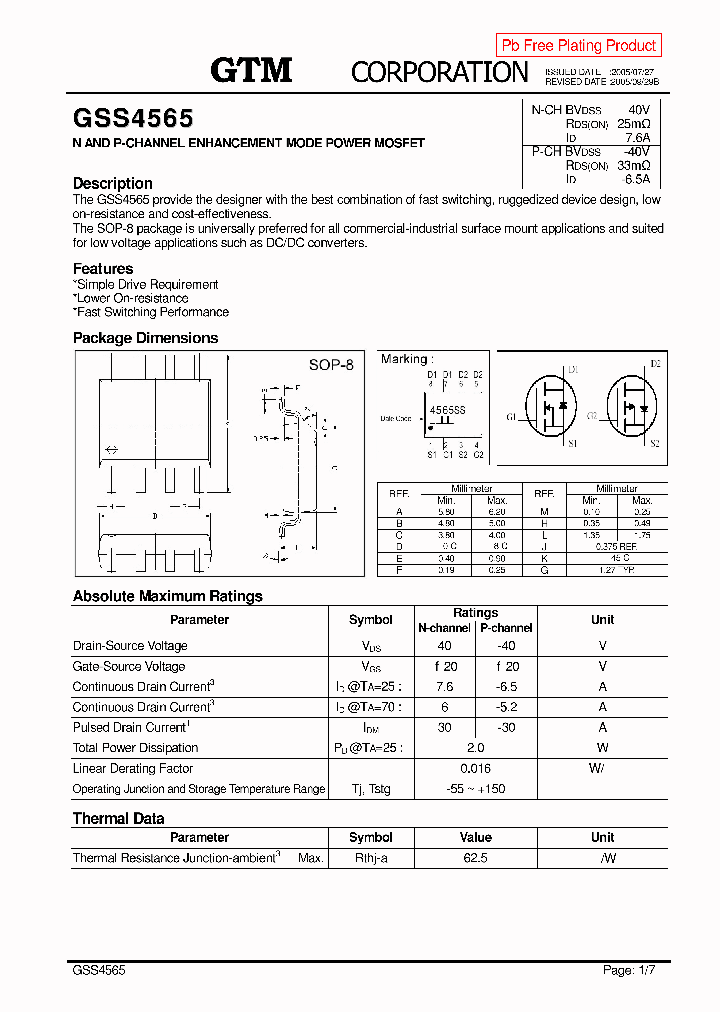 GSS4565_74611.PDF Datasheet