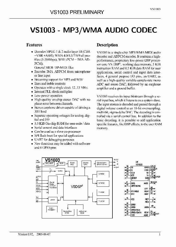 VS1003_75500.PDF Datasheet