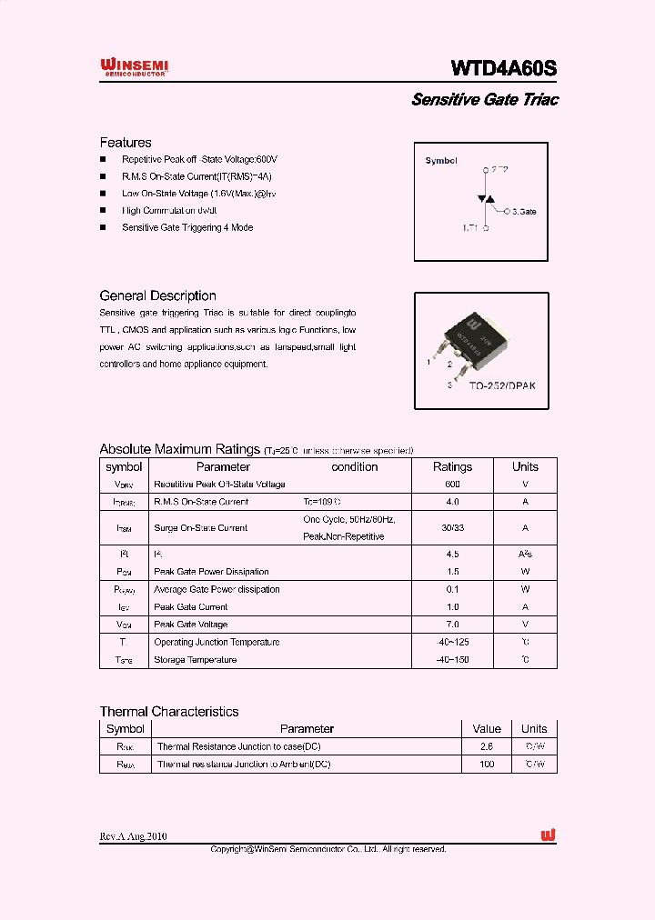 WTD4A60S_82851.PDF Datasheet