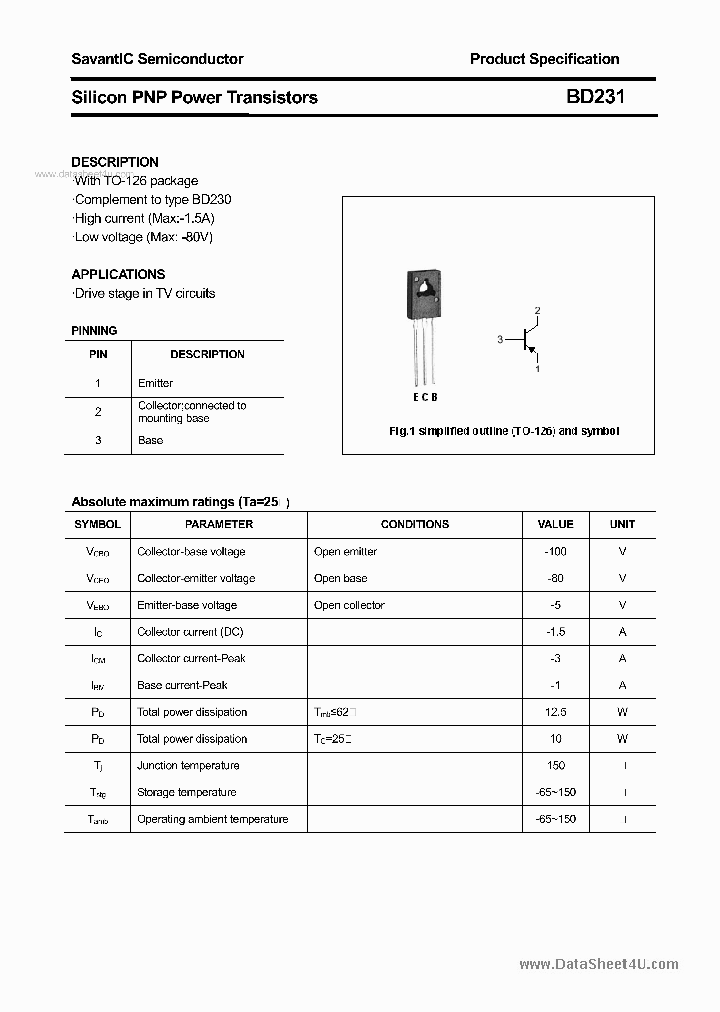 BD231_83082.PDF Datasheet