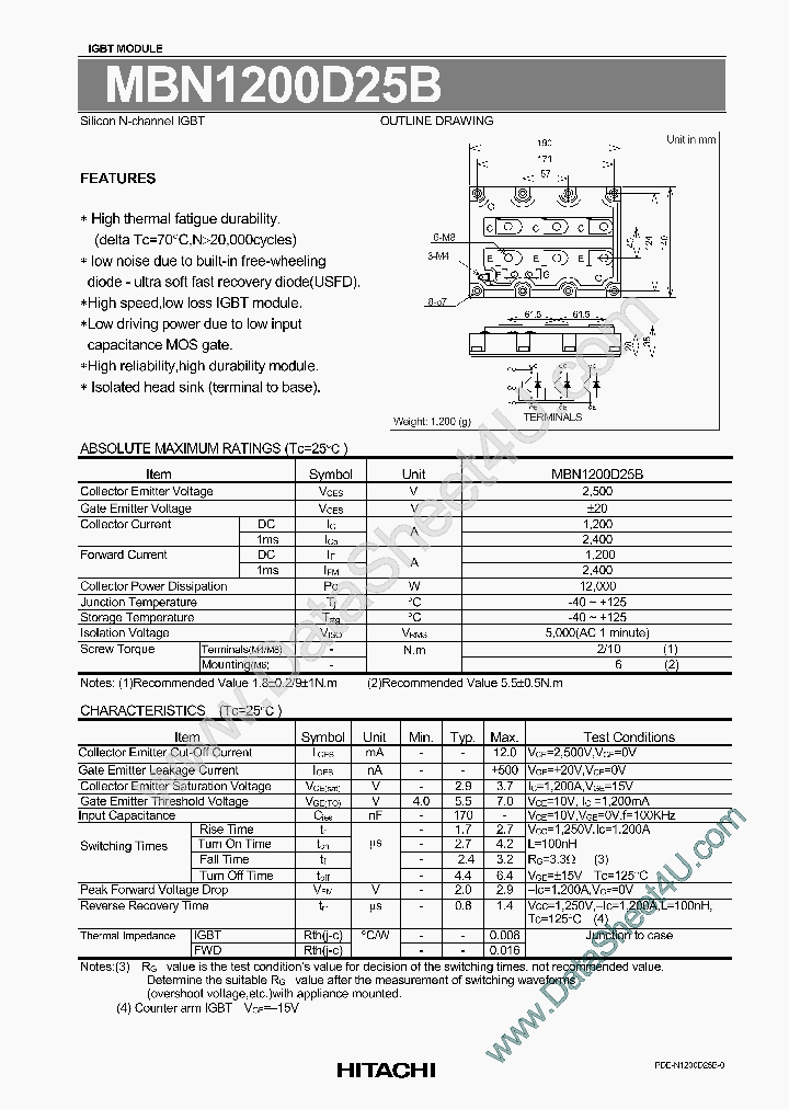 MBN1200D25B_44785.PDF Datasheet