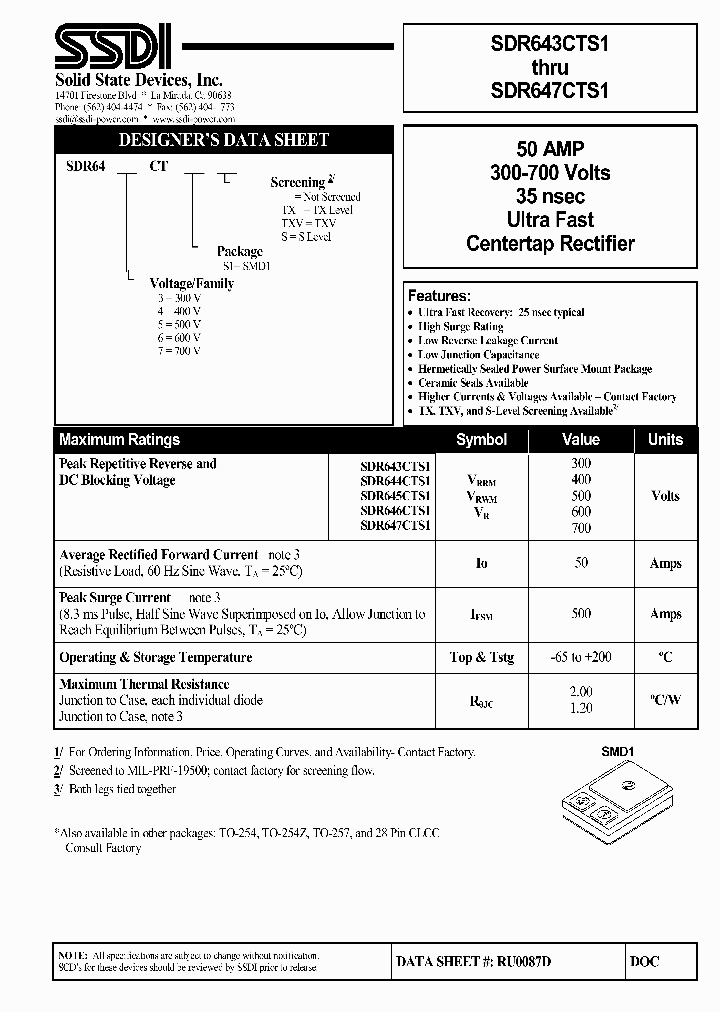 SDR643CTS1_85691.PDF Datasheet