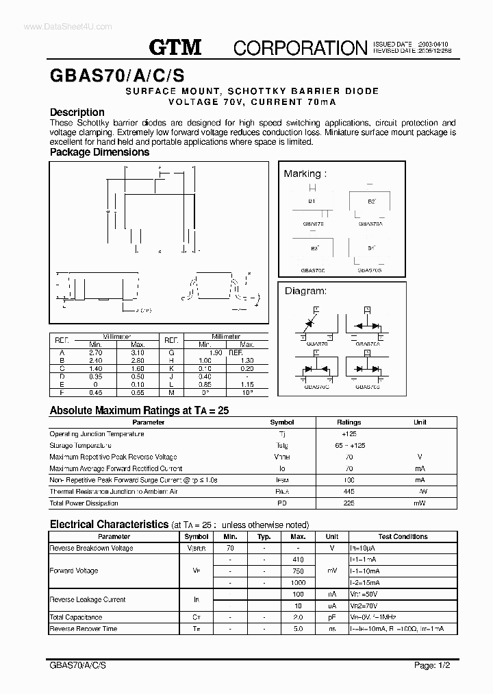 GBAS70_44992.PDF Datasheet