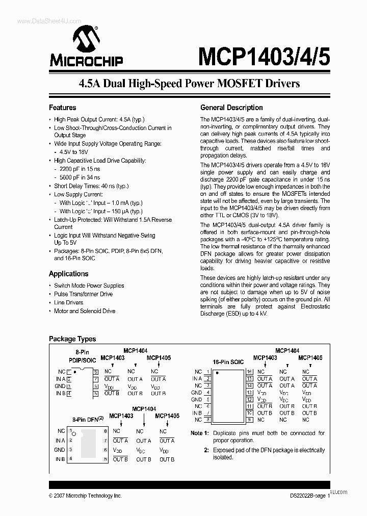 MCP1403_45060.PDF Datasheet