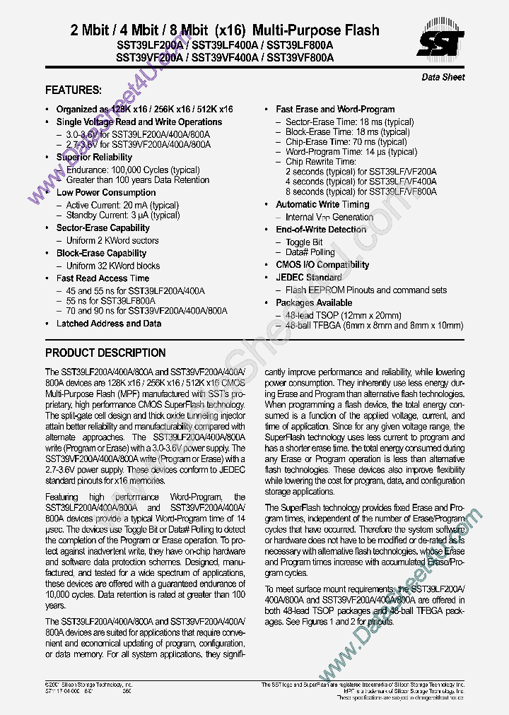SST39LF400A_92058.PDF Datasheet