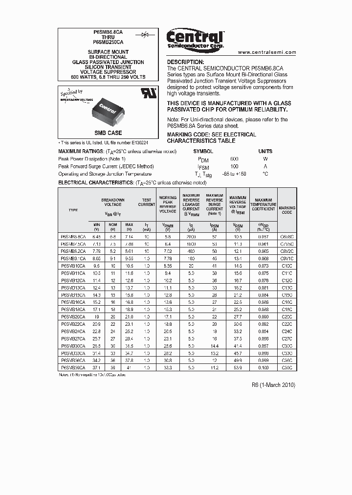 P6SMB39CA_96258.PDF Datasheet