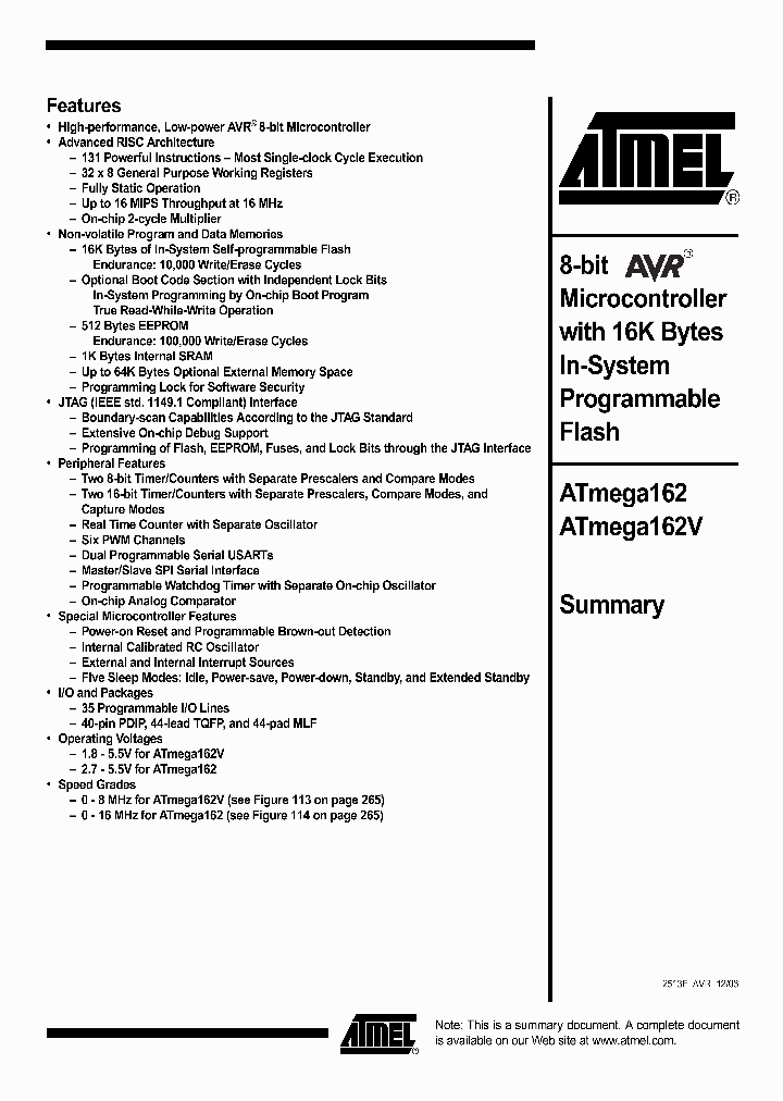ATMEGA162_106222.PDF Datasheet