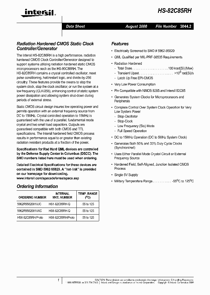 HS9-82C85RHPROTO_108951.PDF Datasheet