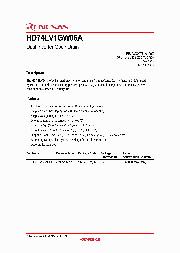 HD74LV1GW06A_109687.PDF Datasheet
