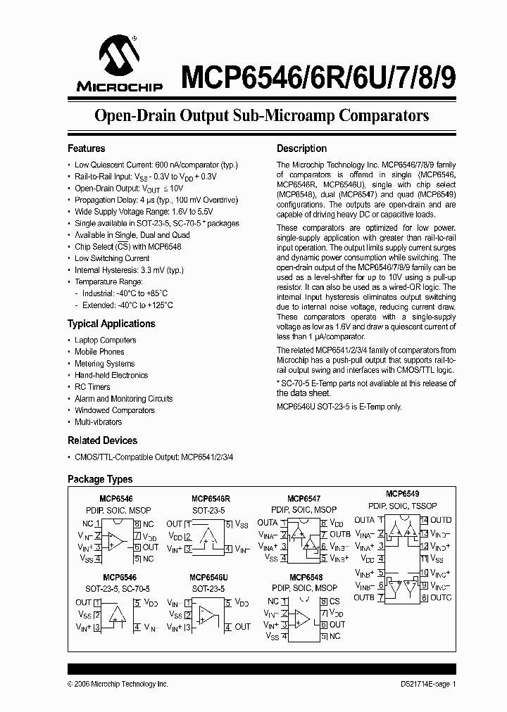 MCP6547-ILT_113410.PDF Datasheet