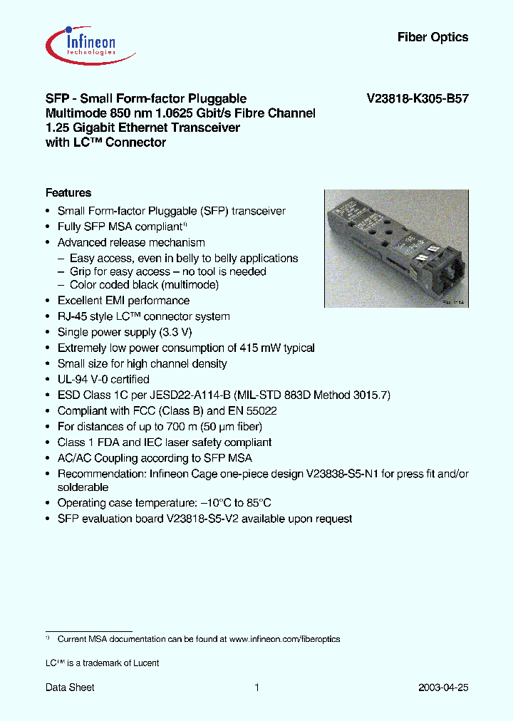 125GBITSLCSFP33V_114858.PDF Datasheet