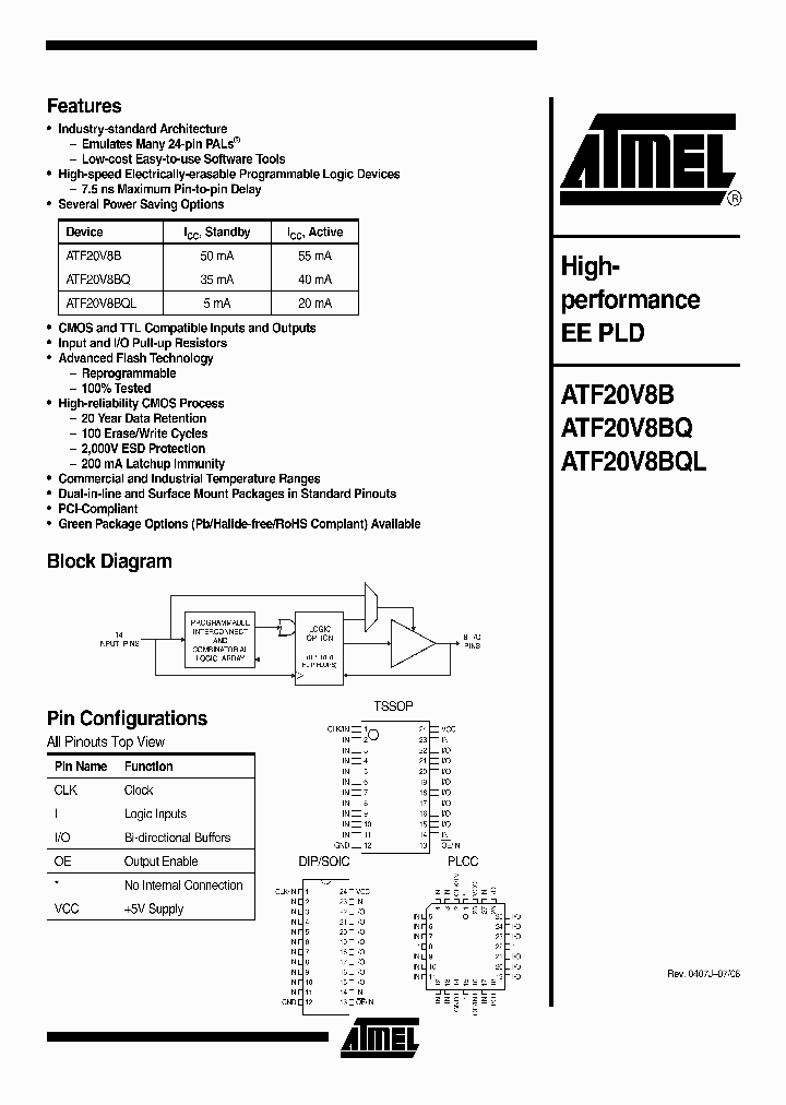 ATF20V8B-7SC_122091.PDF Datasheet