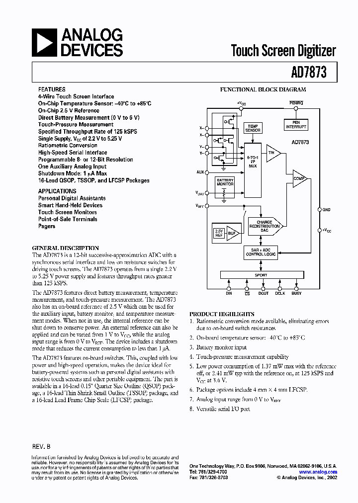 AD7873_123067.PDF Datasheet